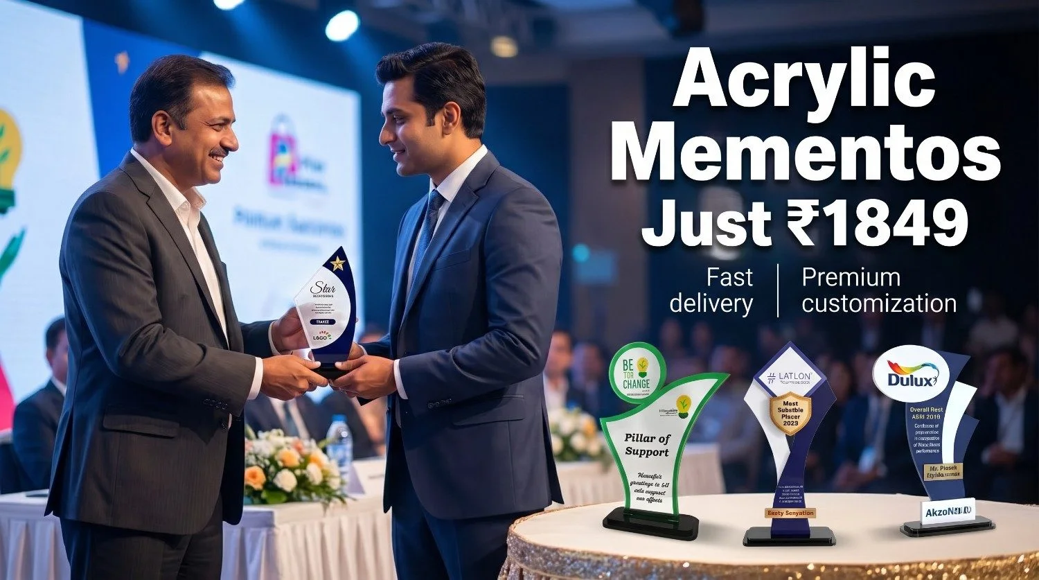 Corporate Award Ceremony Acrylic Mementos with Custom Logo