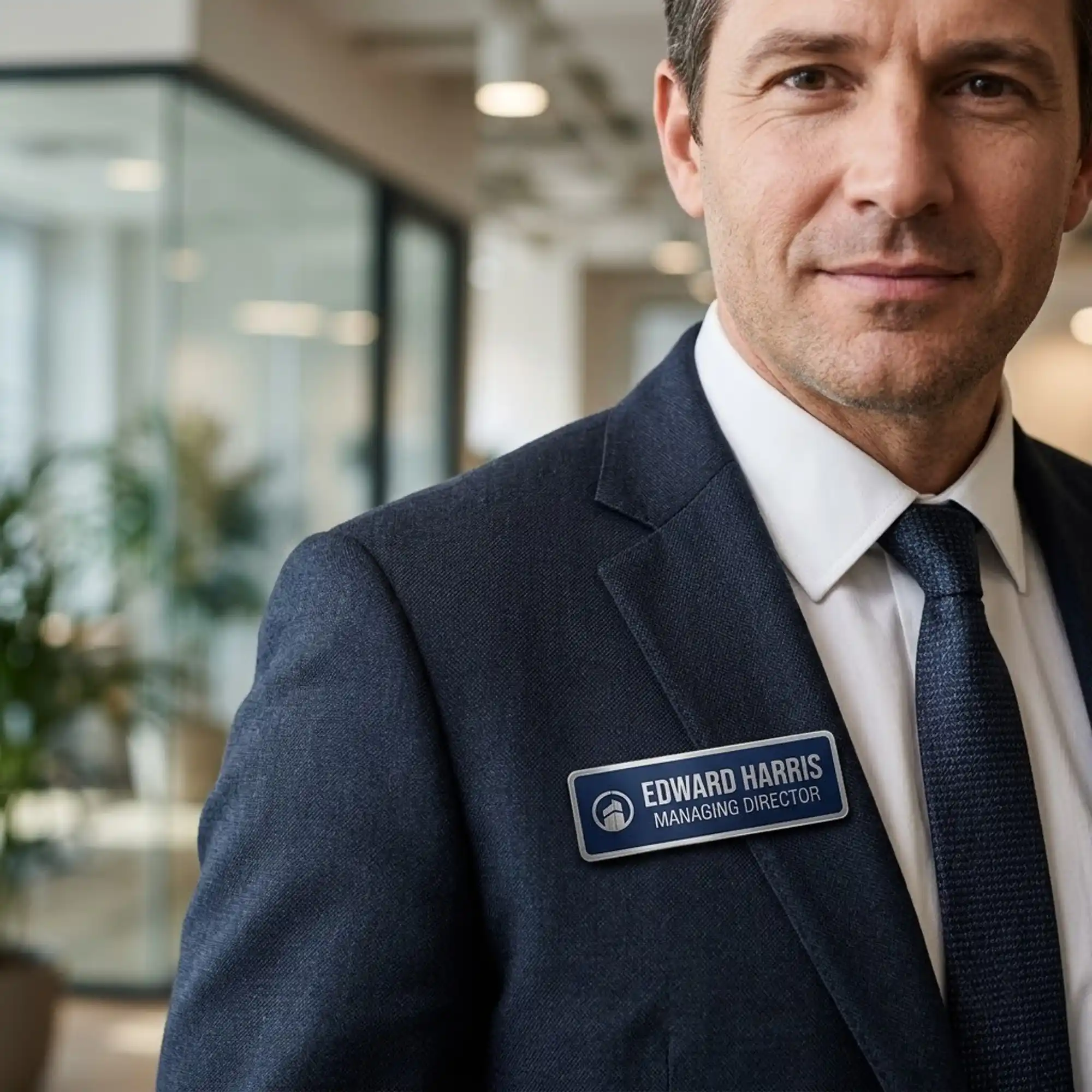 Customized Magnetic Pocket Name Plate - Pin-Free Professional Uniform Name Badge
