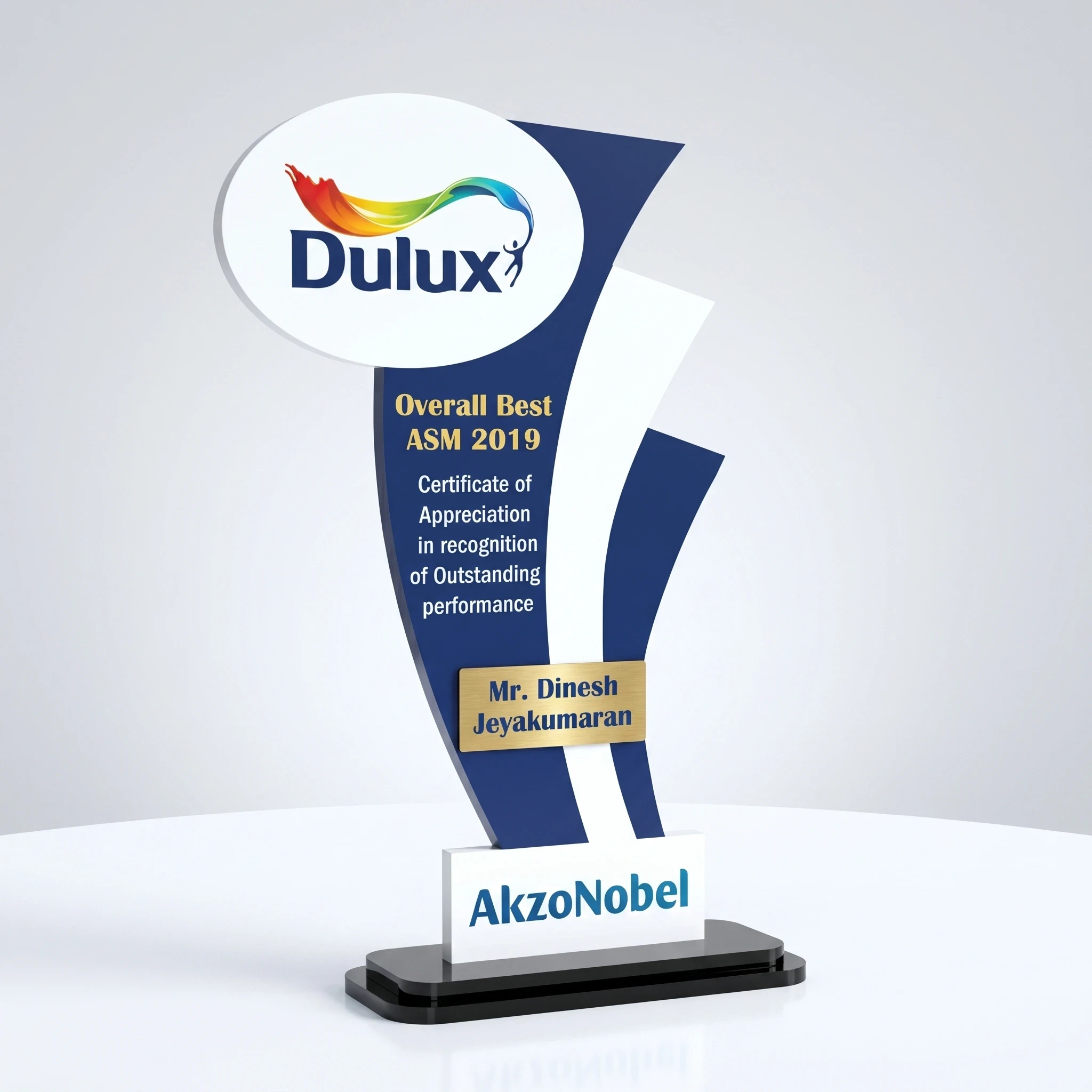 Acrylic Memento Trophy - Corporate Leadership Stage Award Trophy