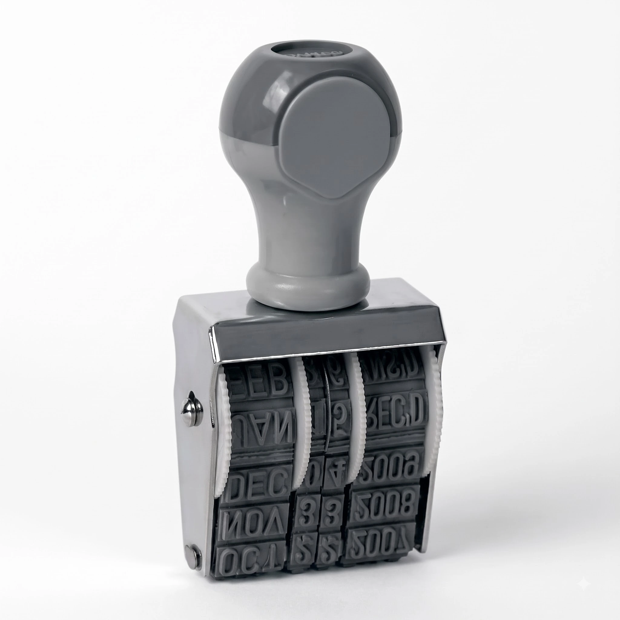 Rubber Date Stamp - Rolling Adjustable DD-MM-YYYY Dater Stamp (10-Year Bands)